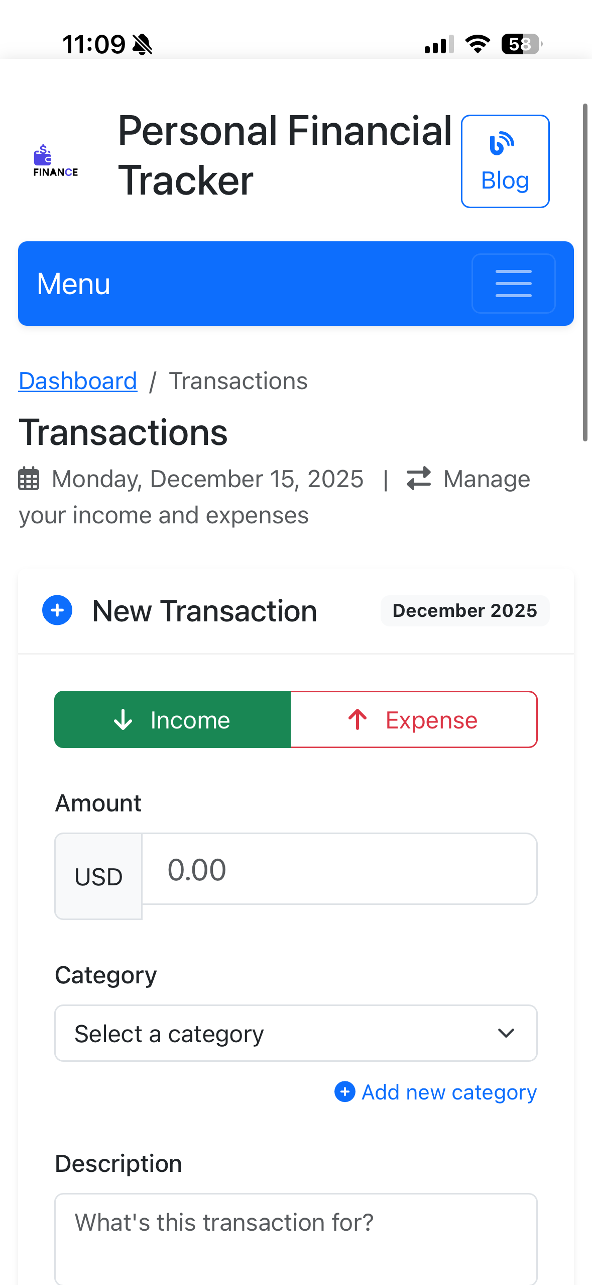 Add Transaction