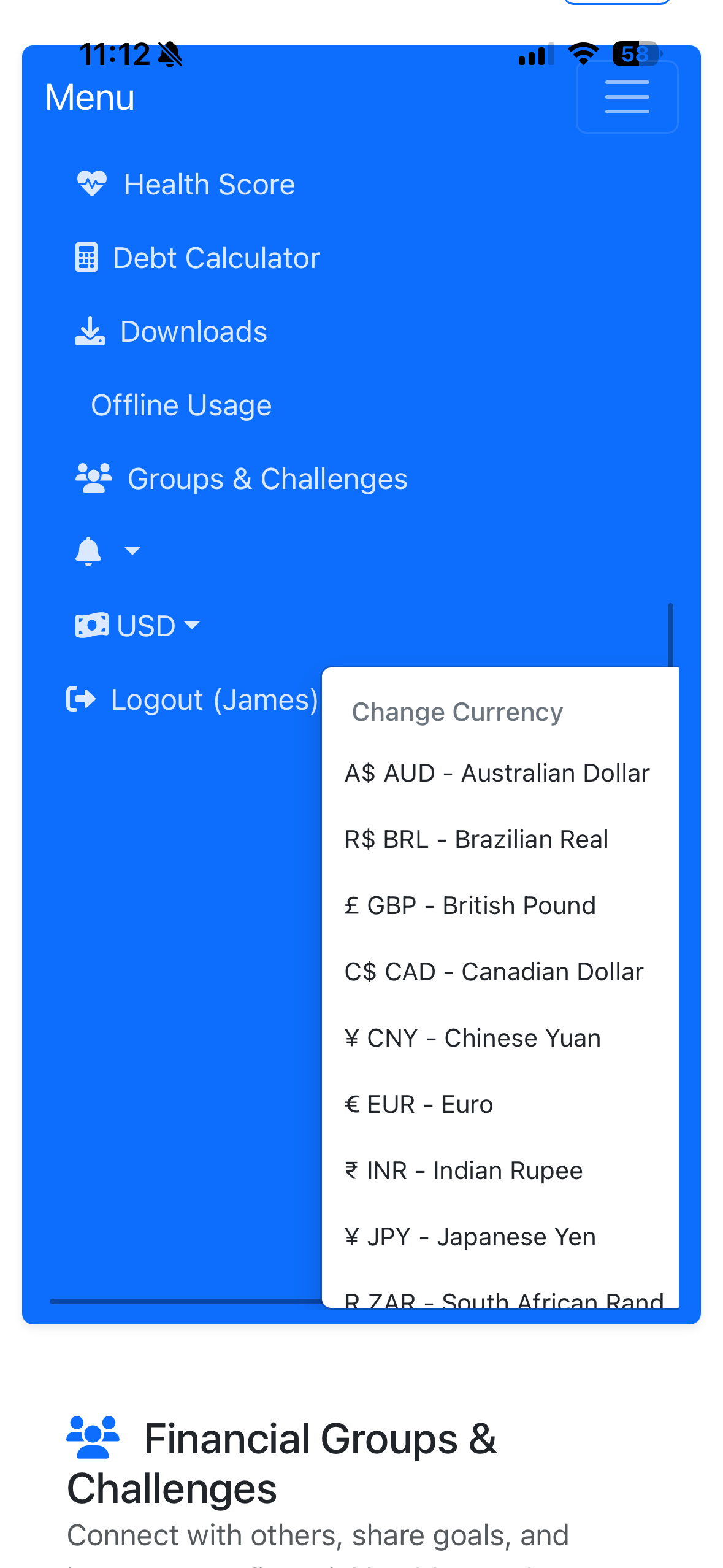 Currency Selection